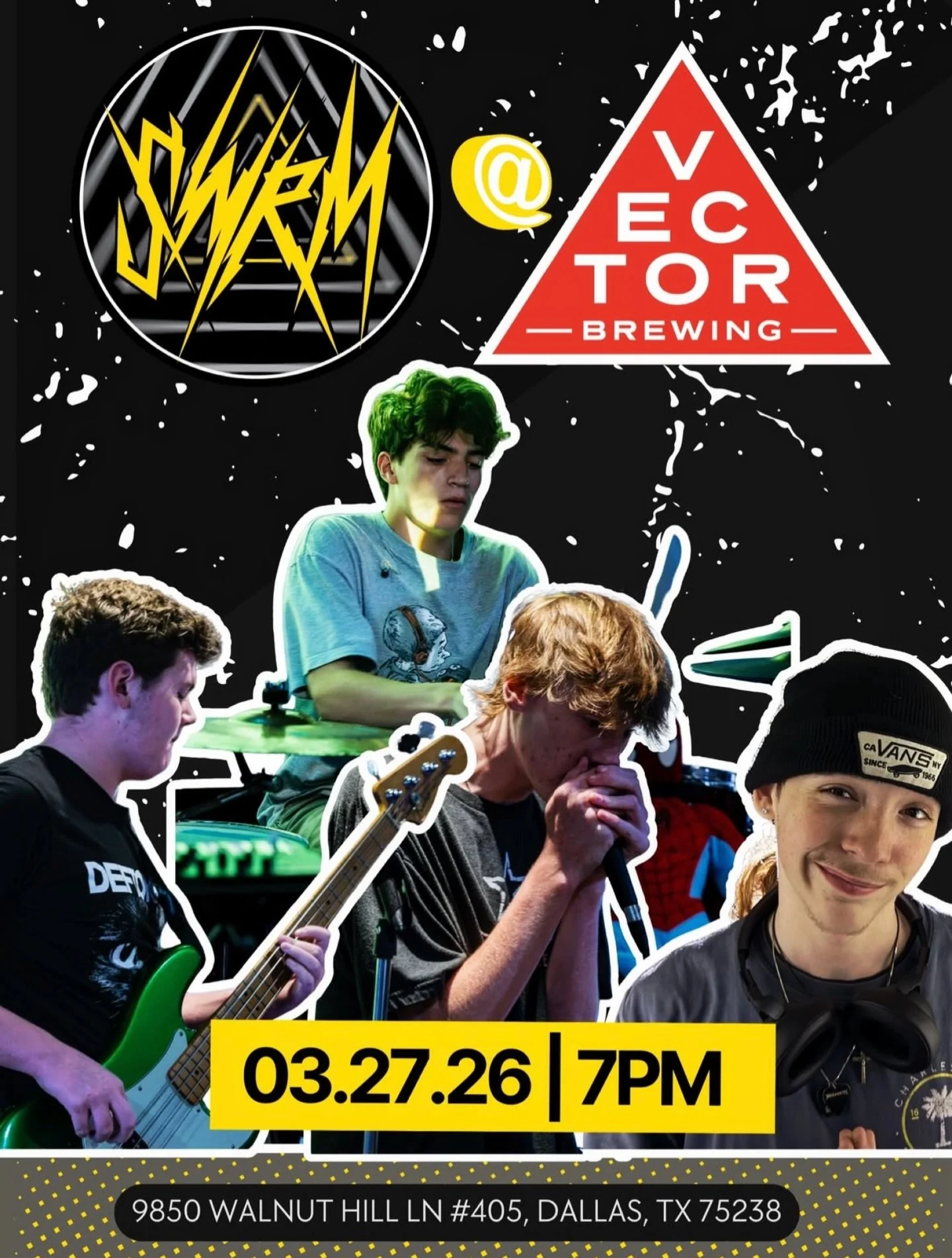 Tonight, we SWRM 🐝🤘

@swrmbanddallas rocks the patio tonight @ 7pm.
Drink up. Chow down.
Bring money for merch.
Support young, local talent.

Bee there.🐝⚡️