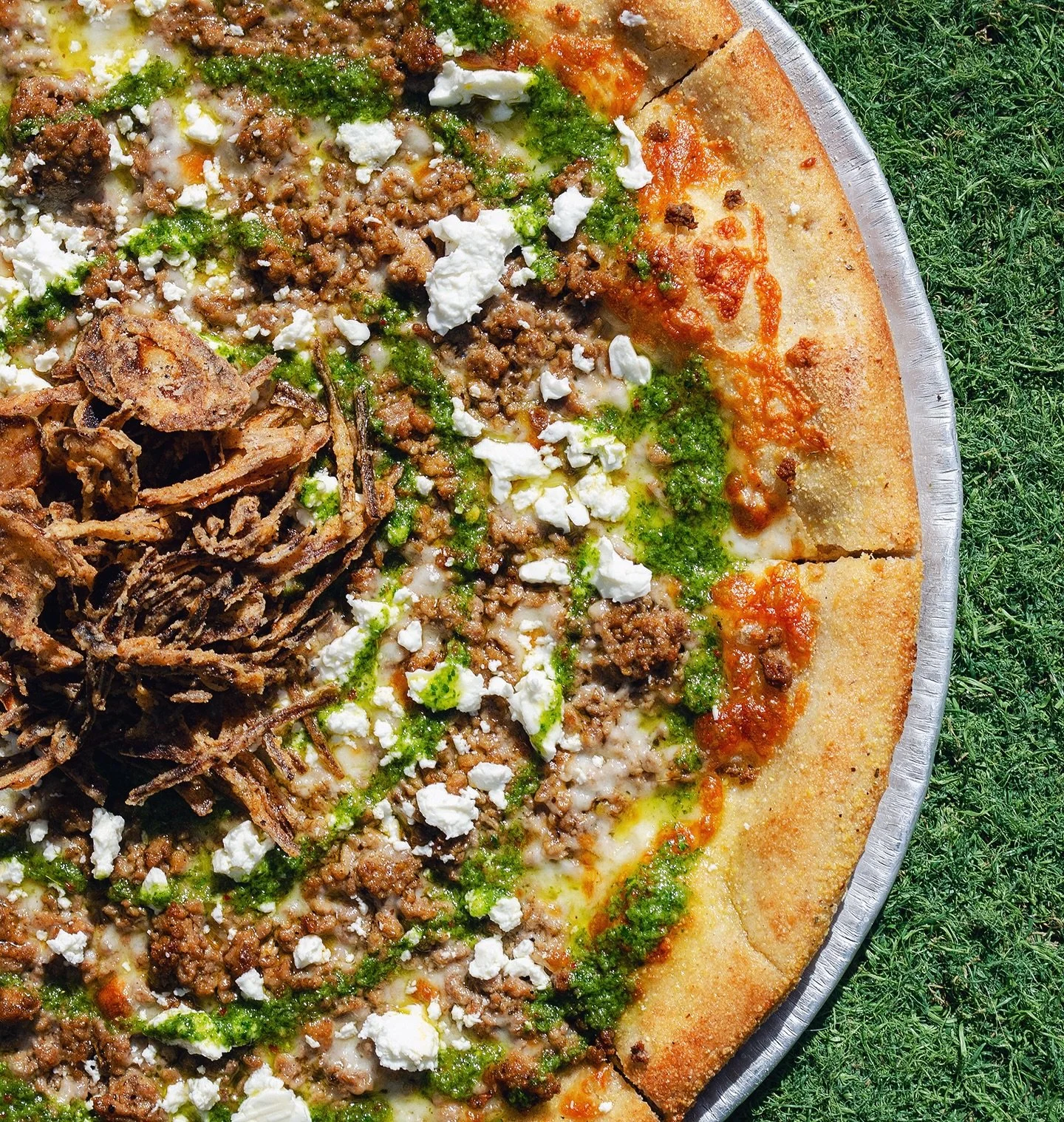 With Passover beginning today and Easter Sunday this weekend, we had just the right pizza in mind for this month&rsquo;s rotator &mdash; the 𝐁𝐋𝐄𝐒𝐒 𝐄𝐖𝐄 Chimichurri Lamb pizza!🐑

This flavorful pie is sure to bring the whole flock to the yard 