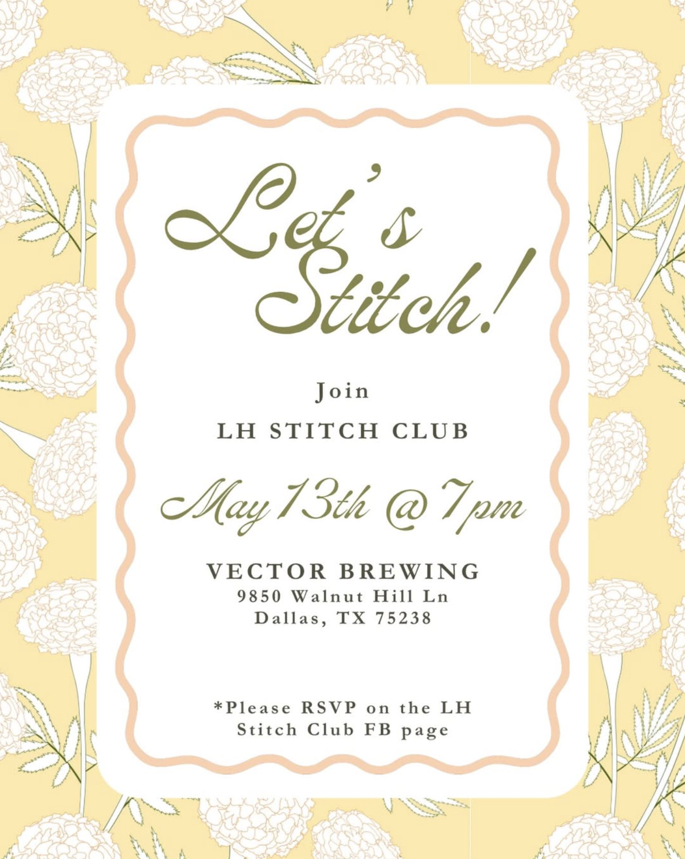 Sip &amp; Stitch w/ LH Stitch Club
