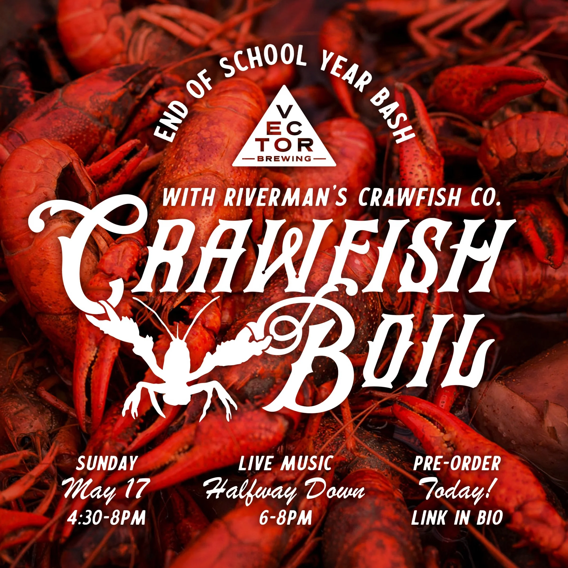 LET&rsquo;S GET CRAY🦞CRAY!

The countdown is on! Another school year is coming to a close, and we&rsquo;re gonna throw a little rager to celebrate us all surviving. Join us next Sunday, May 17th between 4:30 and 8pm for an End of School Bash &amp; C
