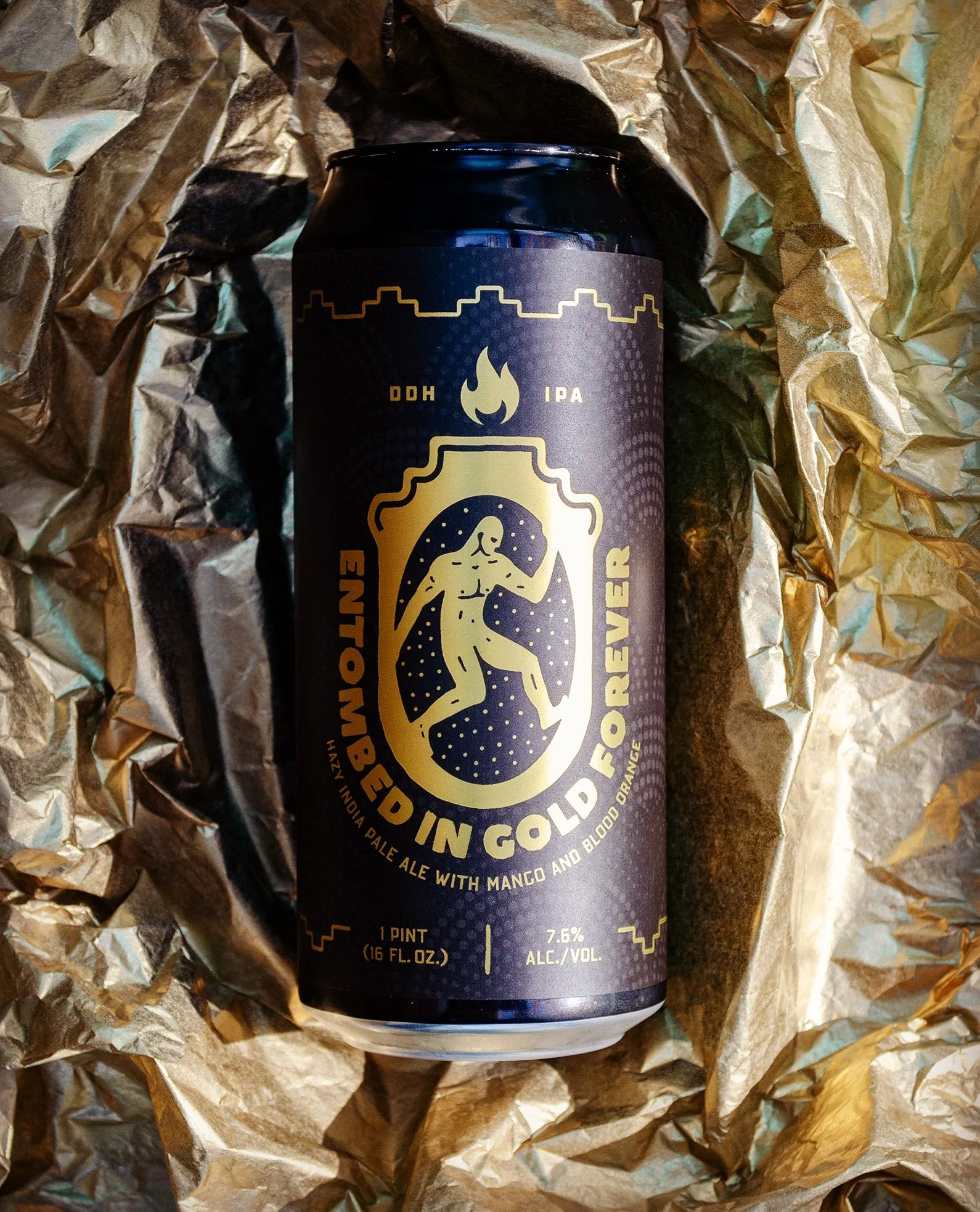 ⚱️𝗘𝗻𝘁𝗼𝗺𝗯𝗲𝗱 𝗶𝗻 𝗚𝗼𝗹𝗱 𝗙𝗼𝗿𝗲𝘃𝗲𝗿🐺 / DDH IPA w/ mango and blood orange / 7.6% ABV

Awash in notes of hazy gold hues, this double dry hopped IPA is loaded with El Dorado, Amarillo, and Citra hops, then packed full of&nbsp;mango and bloo