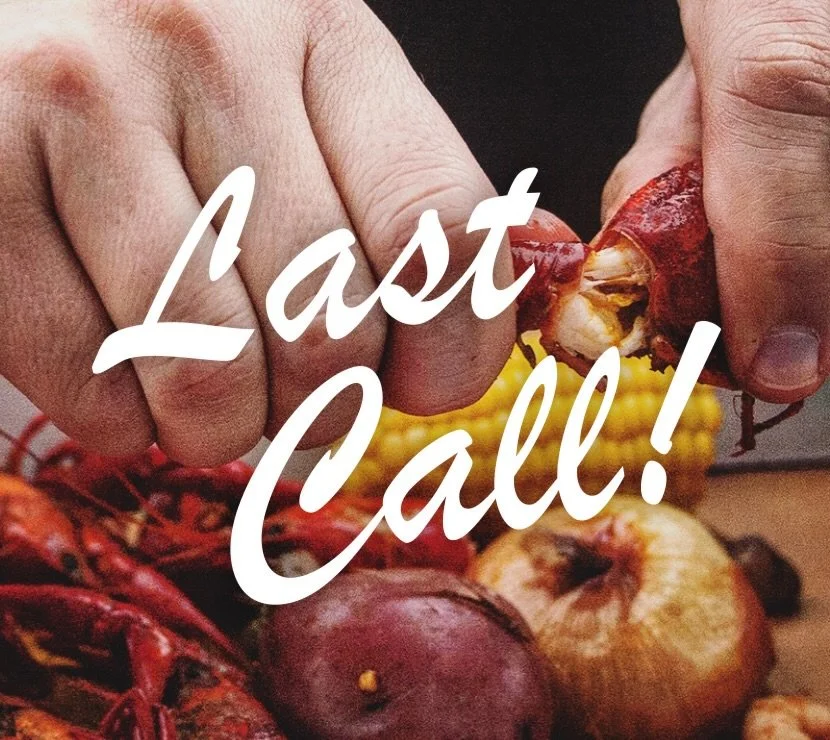 It&rsquo;s LAST CALL for crawfish!🦞 Get your orders in NOW via the link in our bio, then get ready to feast and party on Sunday evening during our End of School Year Bash. Ticket sales end at 3:30pm today, and there will be very limited walkups avai