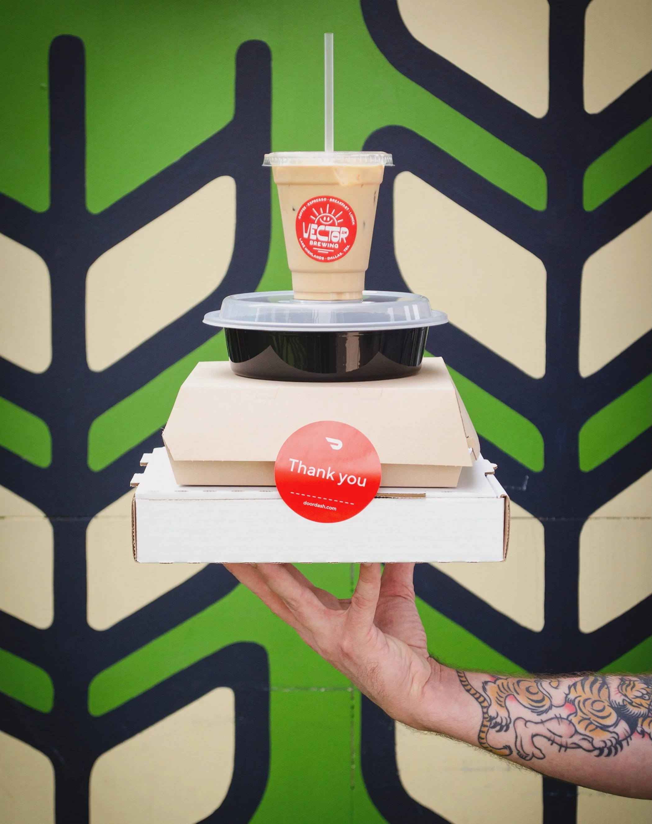Need four iced lattes for your favorite teachers? How about a bunch of Salt Sweets cinnamon rolls? Or a stacked Caesaroni dropped off at your door for lunch?

No need to leave the house. Select Vector favorites are now available via @doordash for bre