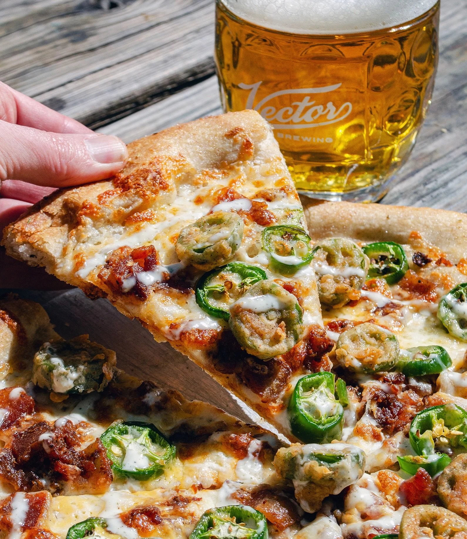 Just when things start to cool off, we bring the heat!🔥

With a nod to the Southwest classic (and the final days of the Texas State Fair) we present JALAPE&Ntilde;O BUSINESS - our jalape&ntilde;o popper-inspired pizza! Our signature sourdough crust 