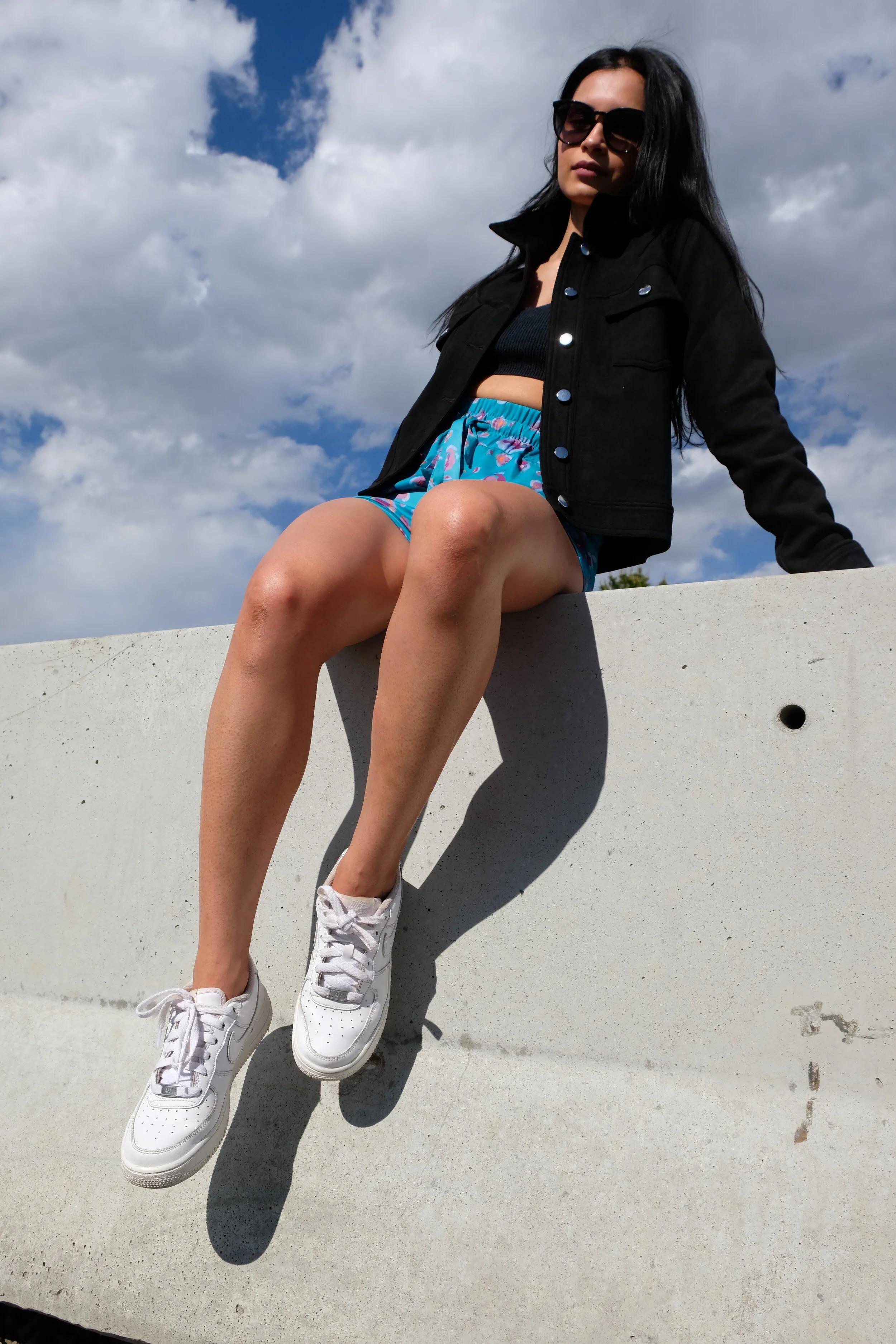 fall style black suede Moto jacket