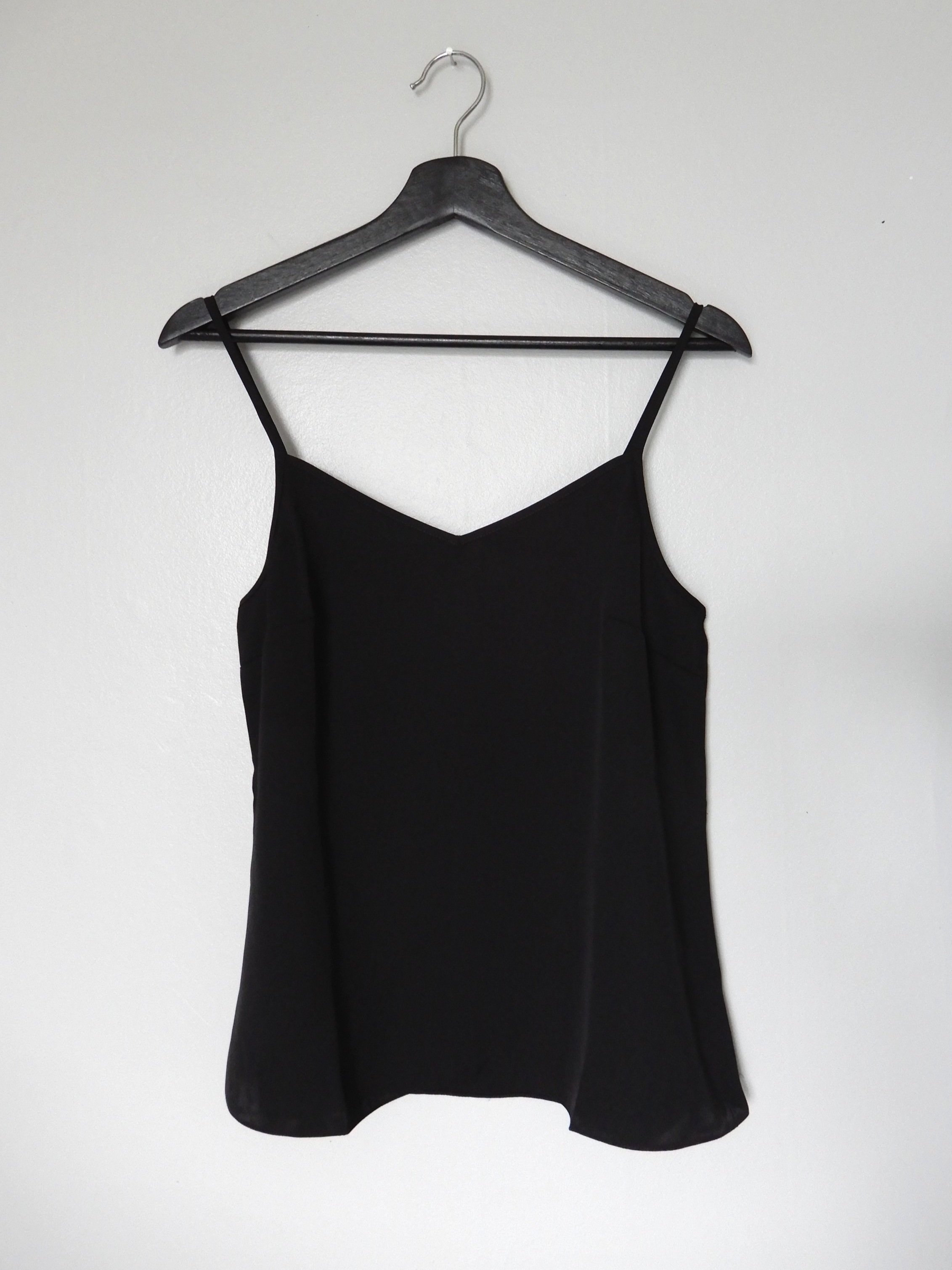 Facil Black Silk Cami — Faun Studio