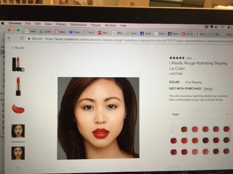 Change your smile. Change your lipstick. Link