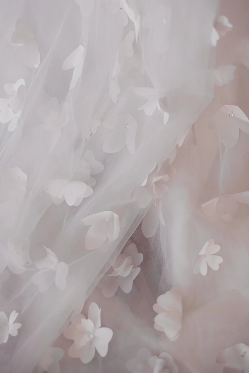 Lyra gown delicate floral applique on tulle details