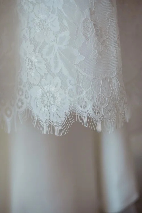 Juliet gown clean fun wedding gown with scallop lace detail