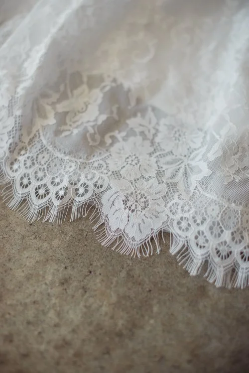 Juliet gown wedding gown with simple lace detail