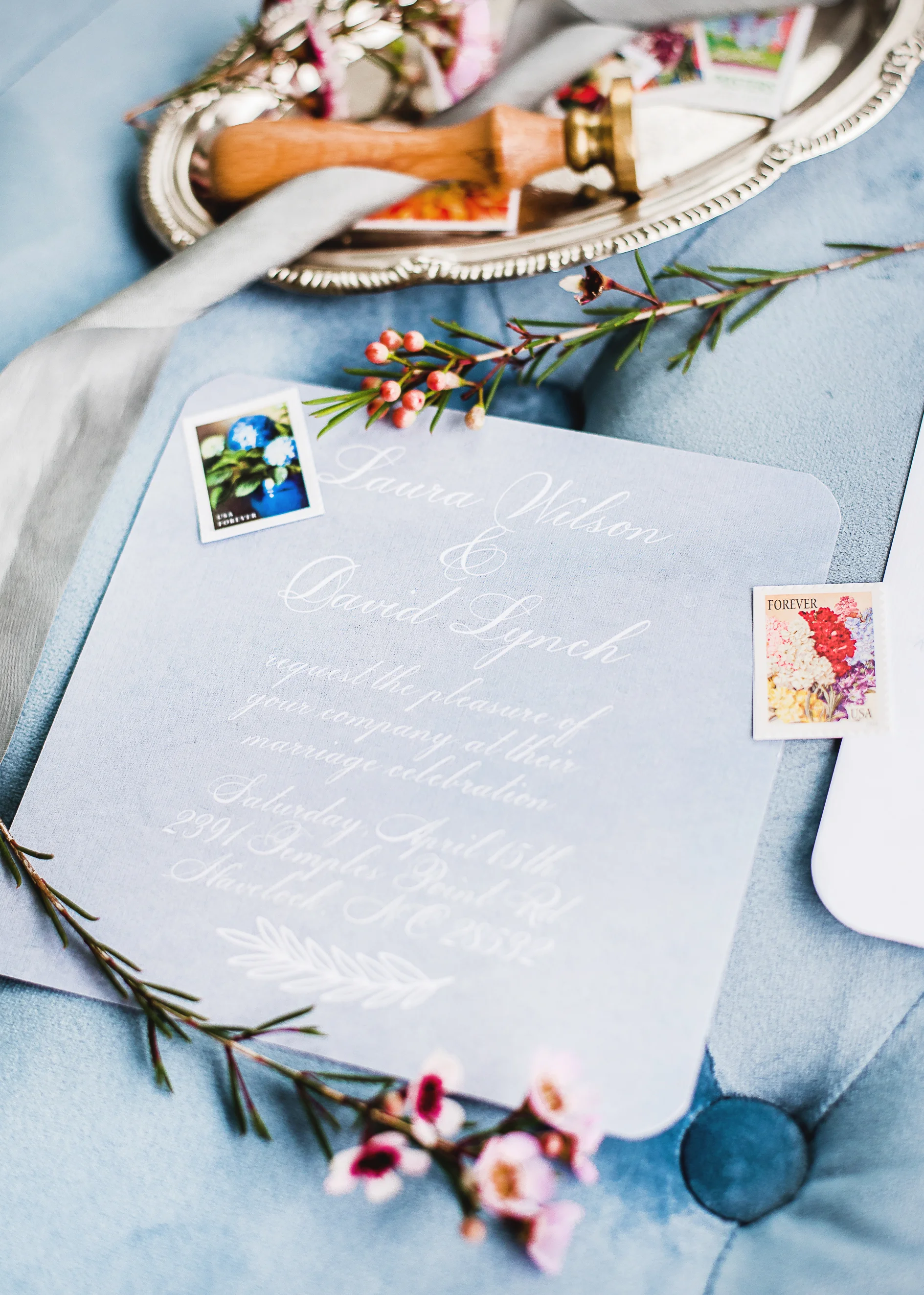 BLUE INSPIRED STYLED SHOOT FEATURED ON THE CAROLINAS MAGAZINE