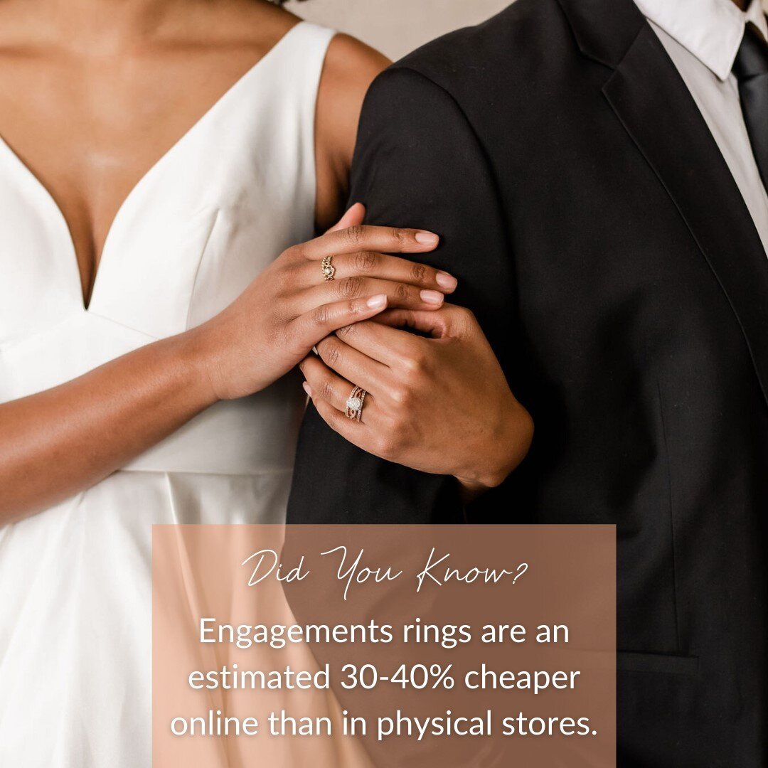 All weddings start with an engagement, with the ring being the first thing everyone thinks about 💍. It is no secret that engagement rings are one of the bigger ticket items when it comes to the wedding process, purchasing online can save you hundred