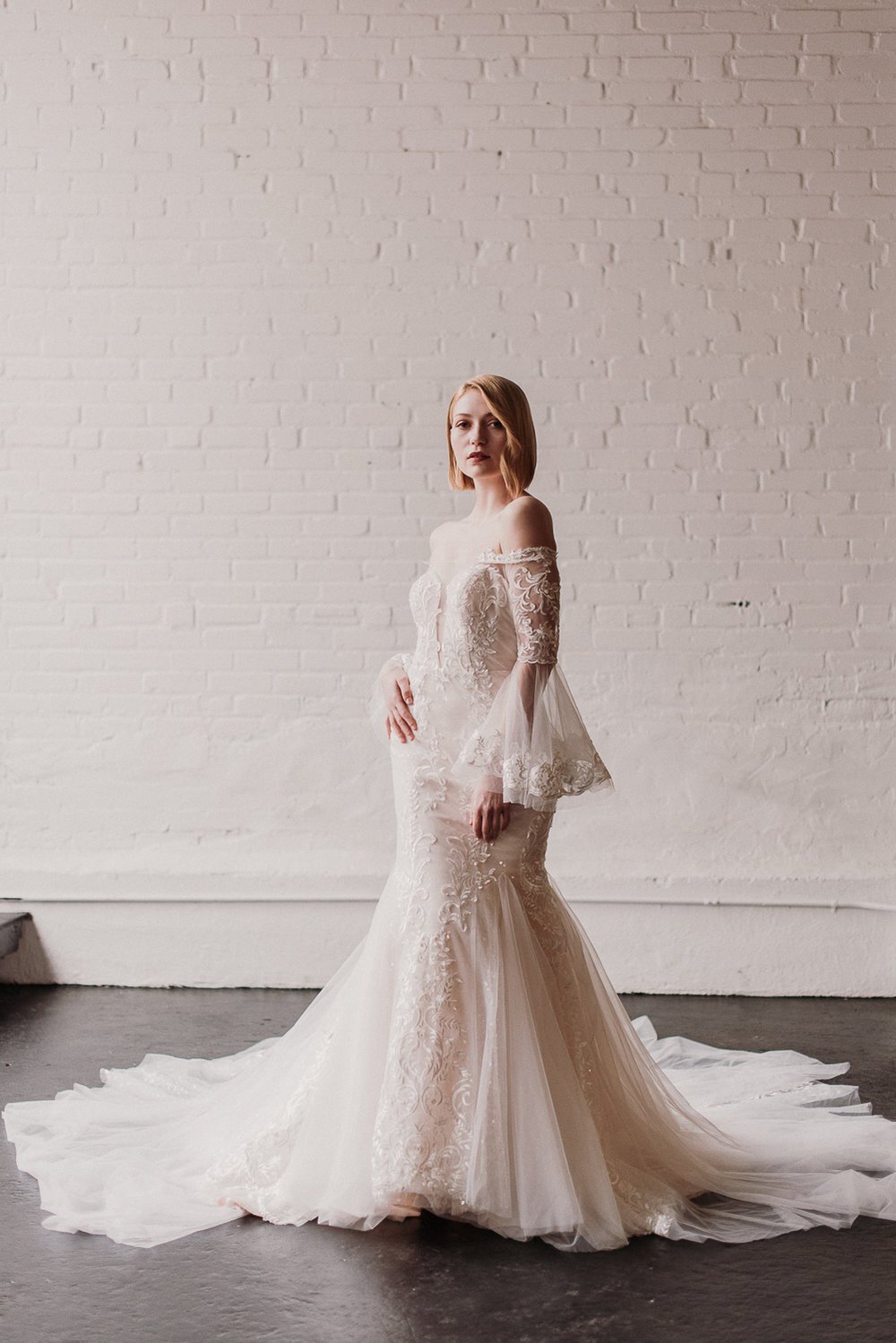 Statement Sleeve Gowns Perfect For Your Fall Wedding Under $1,000