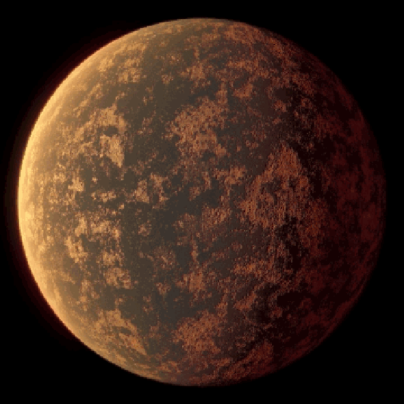 Artist’s interpretation of LHS 3844 b, sans atmosphere and looking dead.