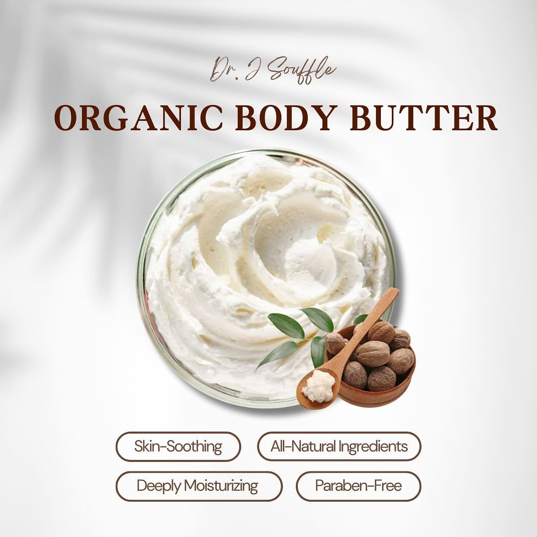Discover the elegance of natural skincare with Dr. J Souffl&eacute;. Paraben-Free, profoundly moisturizing, and soothing, crafted from all-natural ingredients. Elevate your skin routine to pure luxury. 🌿✨ 

#BodyCare #bodybutter #bodybuttersale #bod
