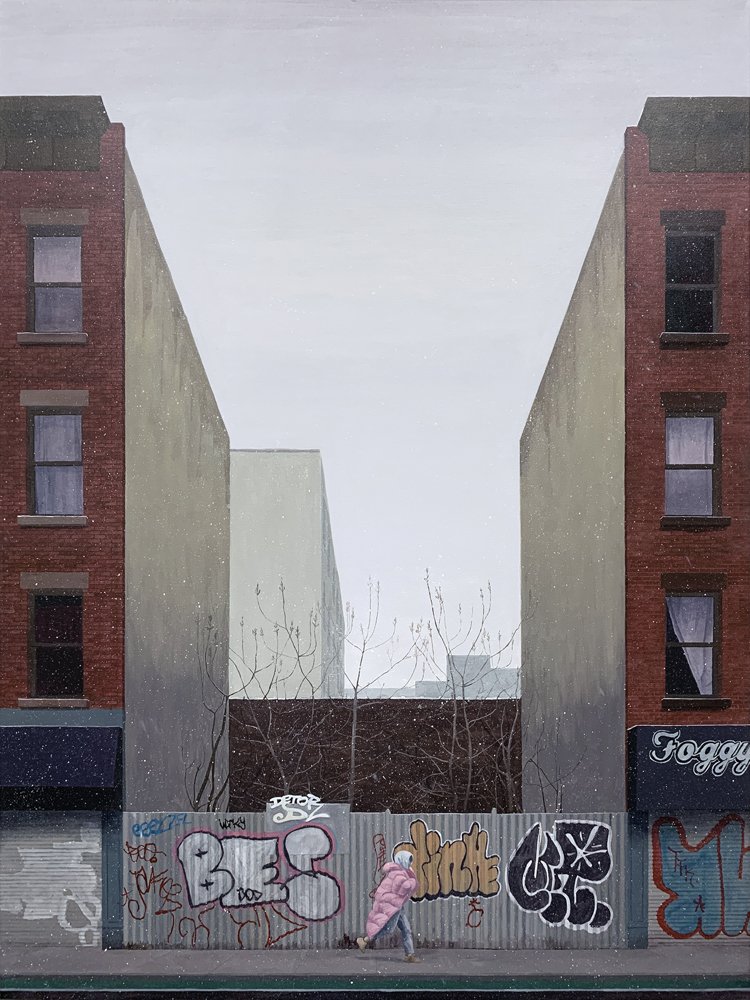 The Northern Ireland Protocol, oil on canvas, 2024, 48 3/4" x 36 3/4"