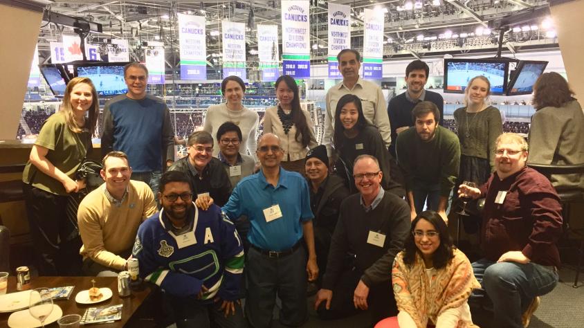 Photo: Be a Host and IEEE Vancouver Section at a Vancouver Canucks Hockey Game.