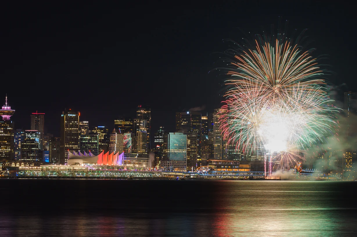 Fireworks at the New Years Eve celebration in Vancouver.jpg