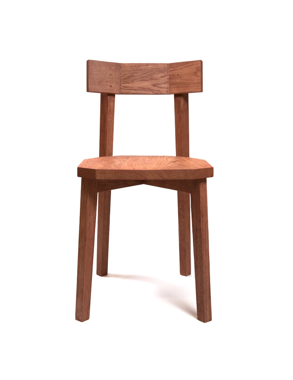 Chaise Bois Brut Rouge