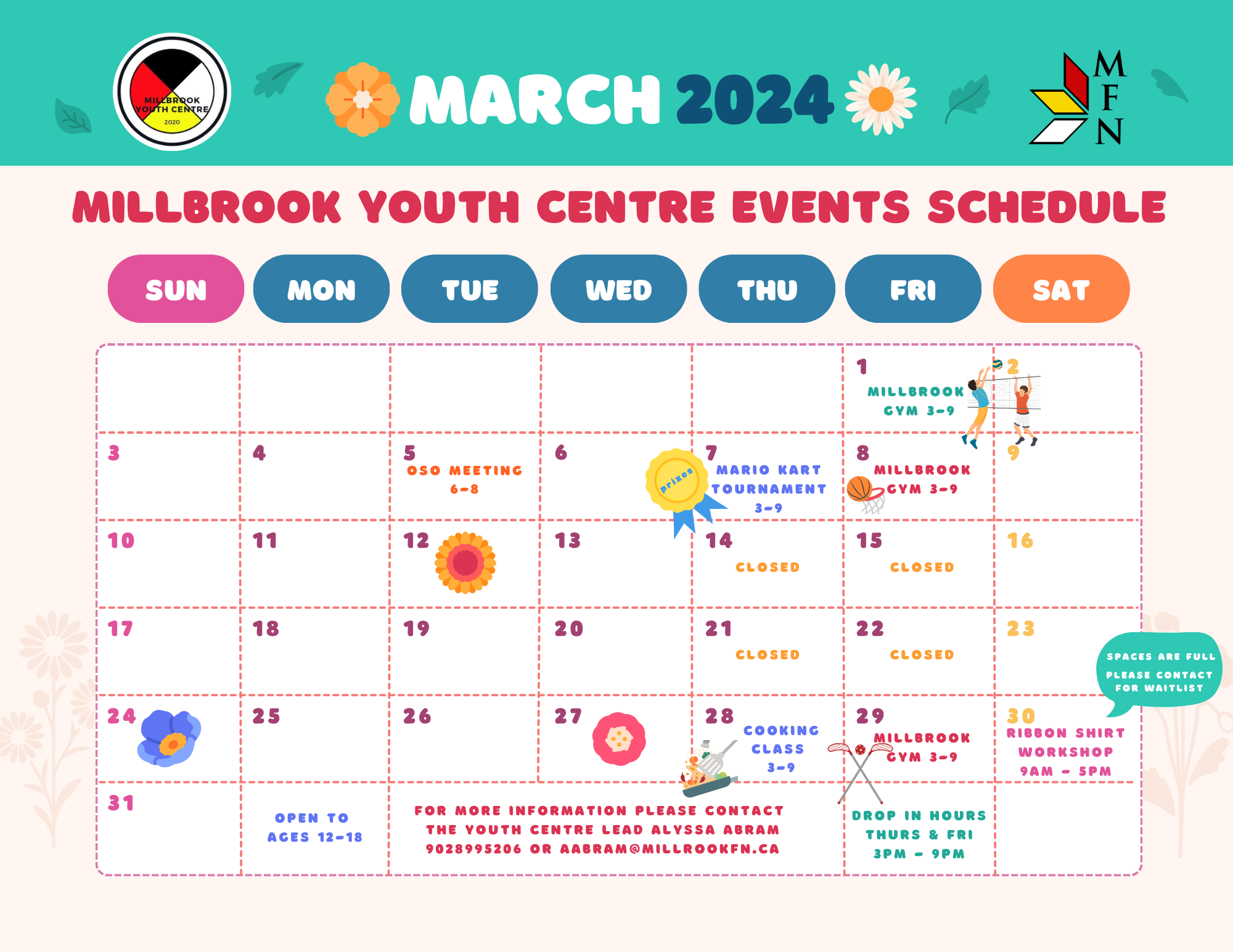 Community Event Calendar — Millbrook First Nation