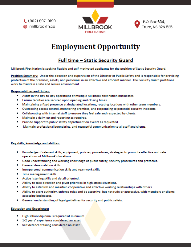 Employment Opportunity Static - Security Job Posting 1 