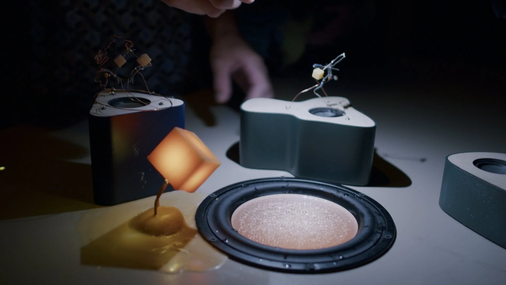 all of the light moves through beeswax