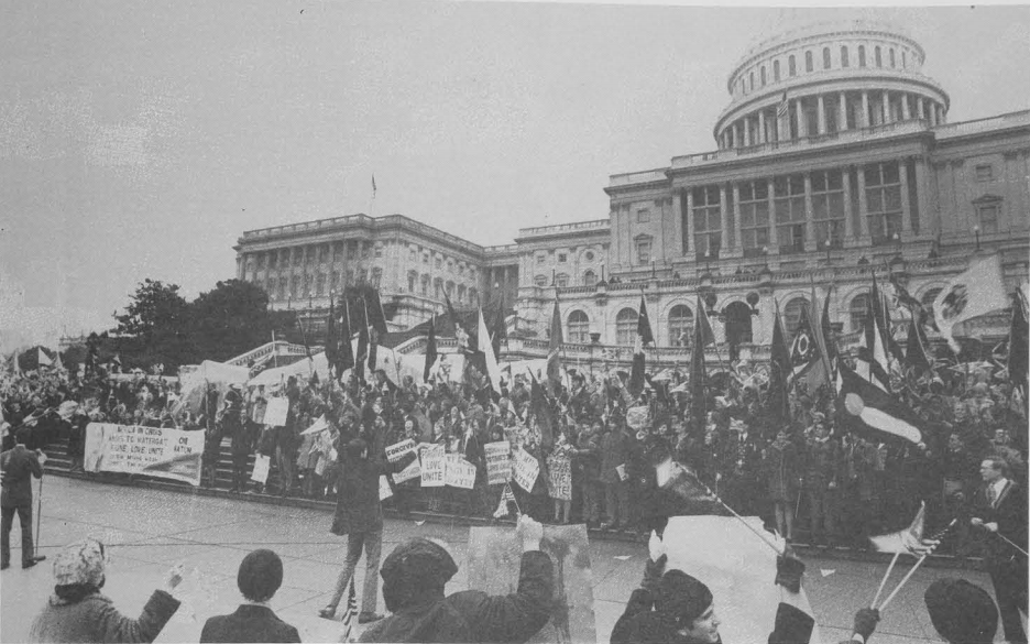 Members rally at the U.S. Capitol building