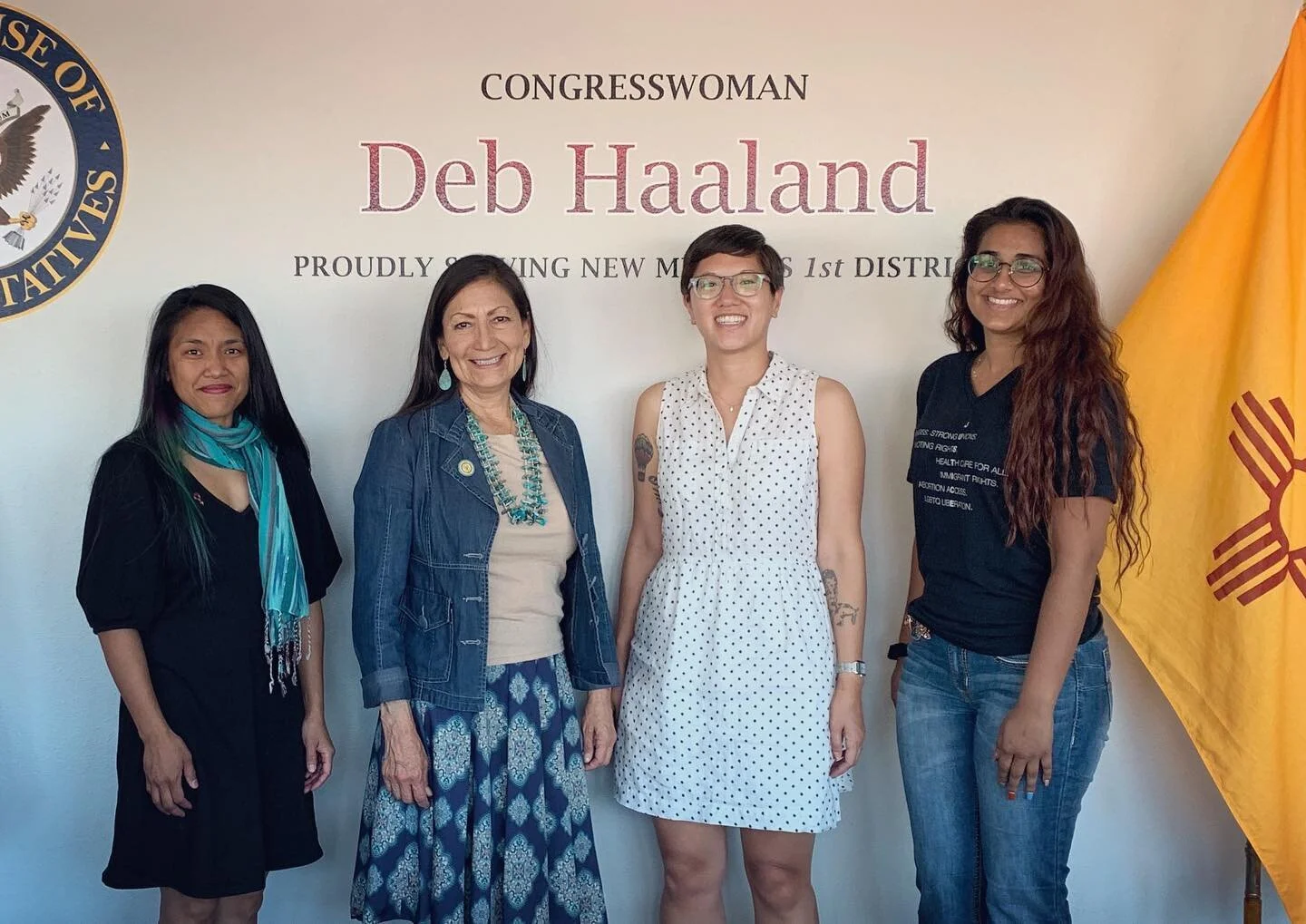 New Mexico chapter leaders meet with Congresswoman Deb Haaland.