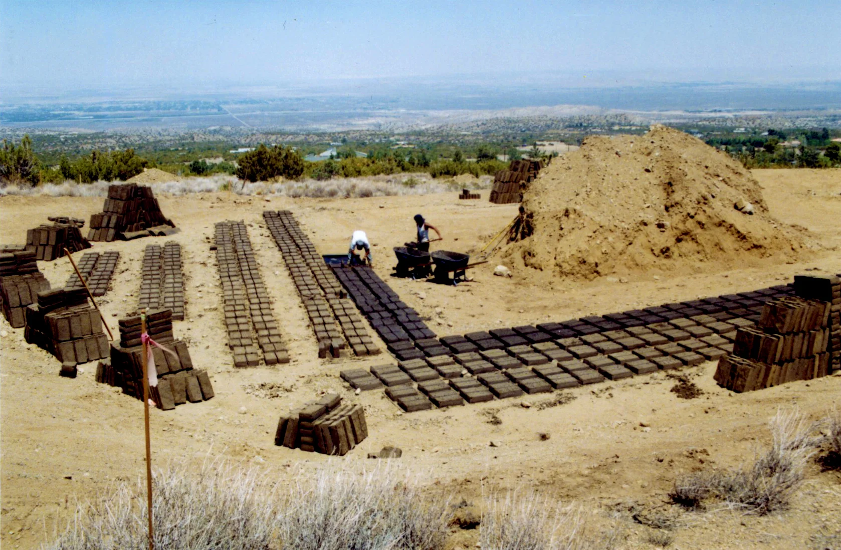 A typical day of brick making.