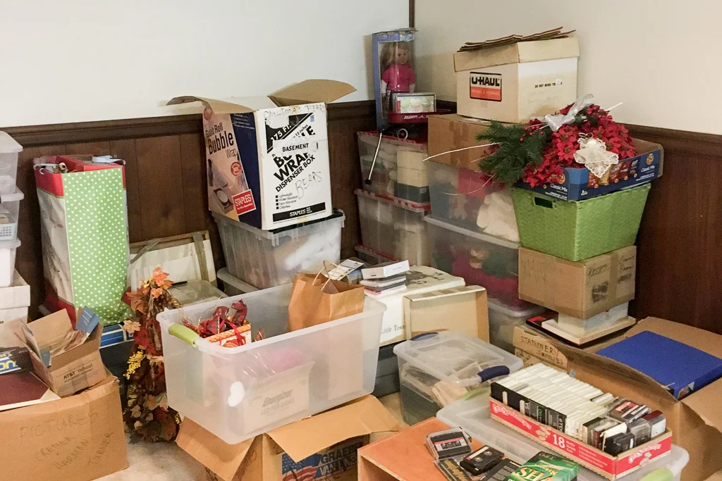 Mom’s craft supplies before…