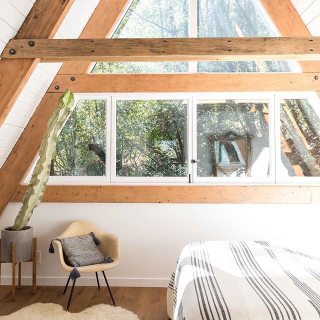 I love this photograph of the cabin&rsquo;s master bedroom from a few years back by @katalves .. ✨🔼🌵