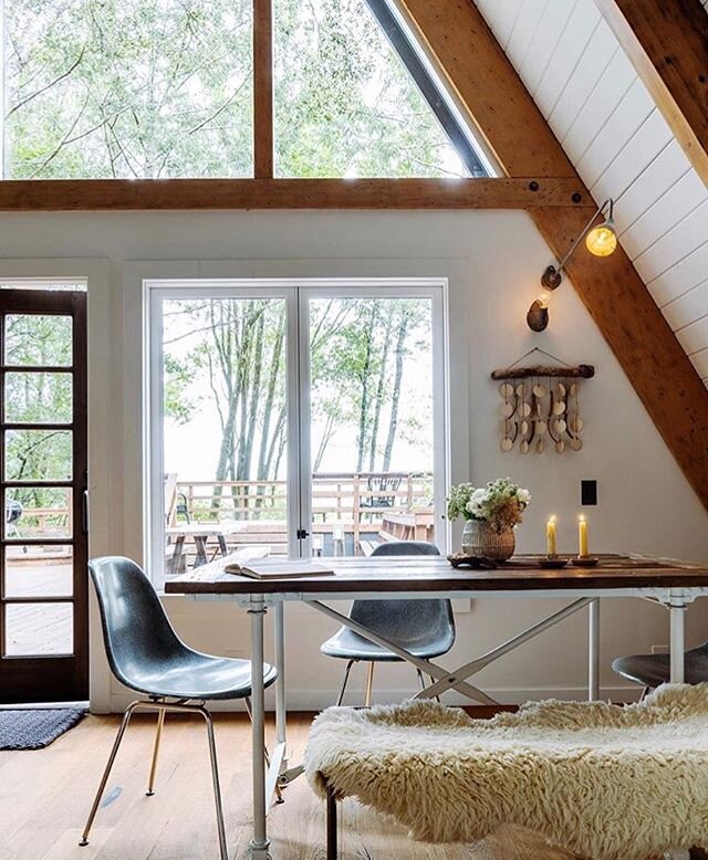 view from the kitchen 🌿🔼✨.. vintage sconces + sheepskin from my favorite SF shop  @theperishtrust✨..📷 @sunsetphoto from last summer&rsquo;s feature in @sunsetmag