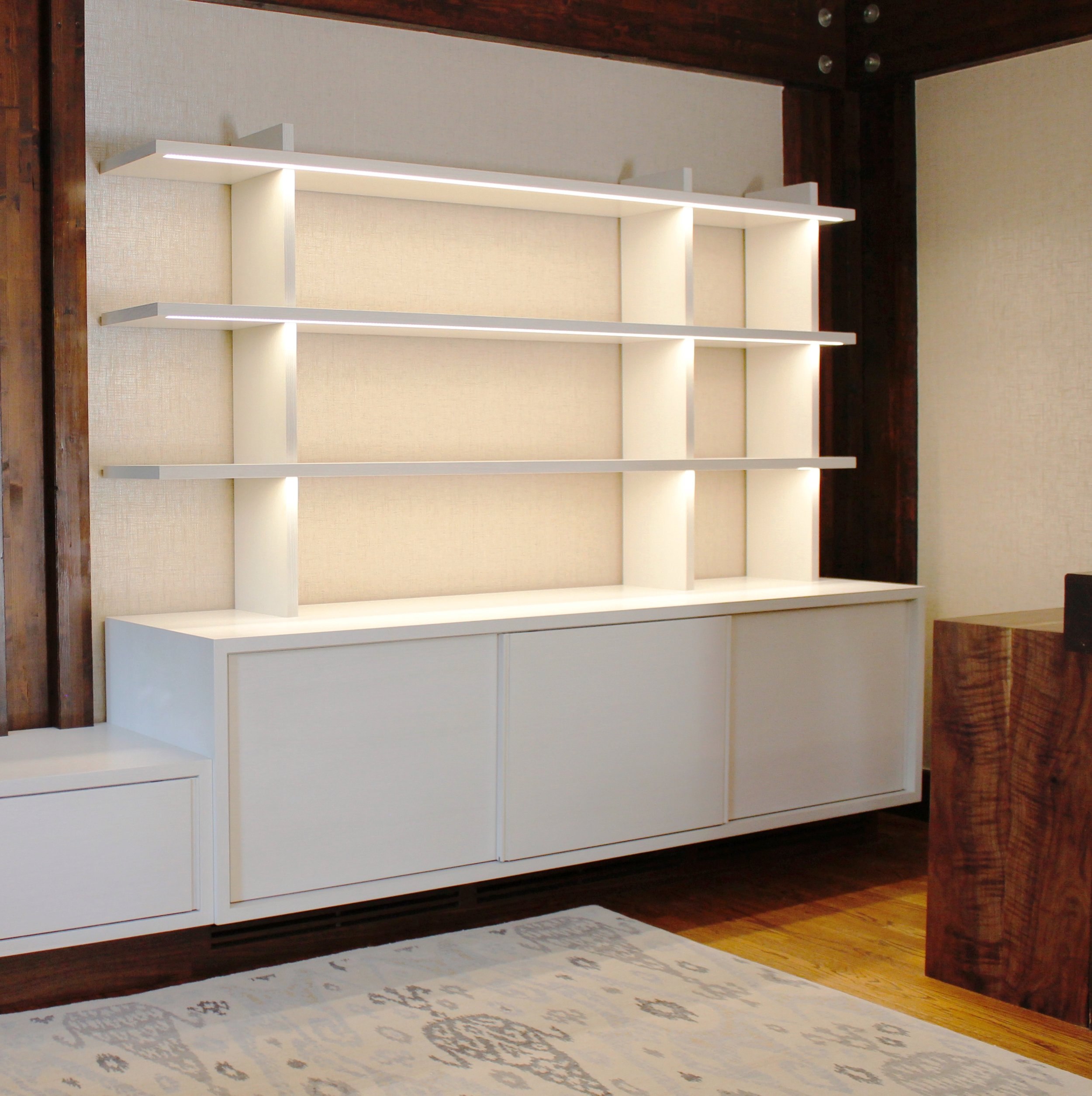 BLEACHED ASH AND WALNUT HOME OFFICE