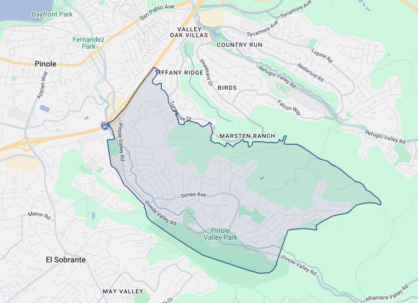 Pinole Valley Map