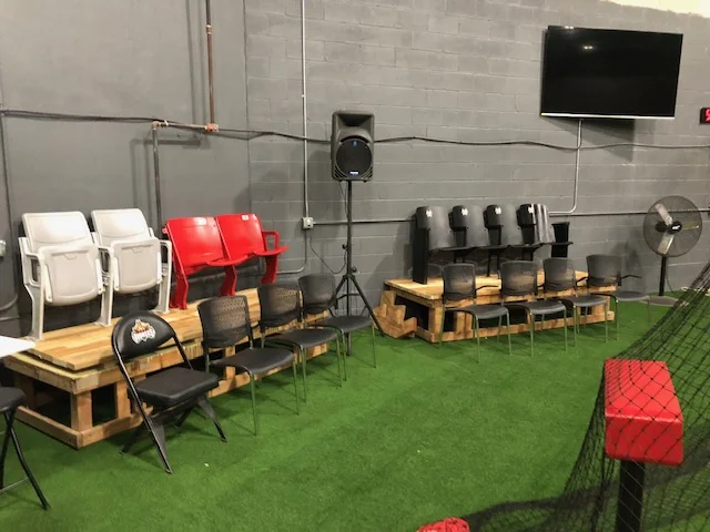 HitTrax Lounge - Bleacher Seating