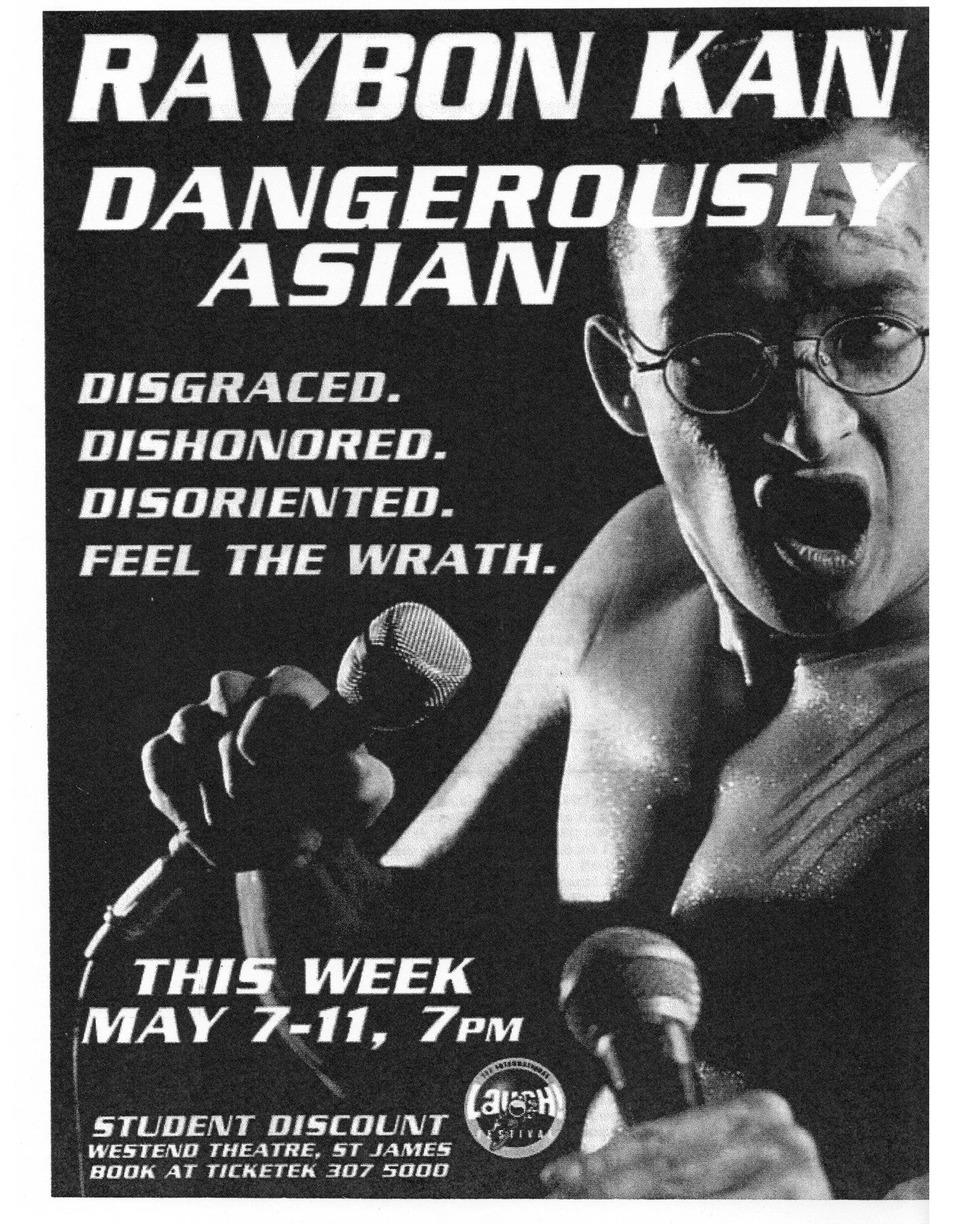 Throwback Thursday. Once upon a Comedy Festival, sometime this century? End of last millennium? I'm not sure what year, but the St James Theatre was still open. I also notice a very tasteful, discreet approach to toplessness. Did you get one of the s