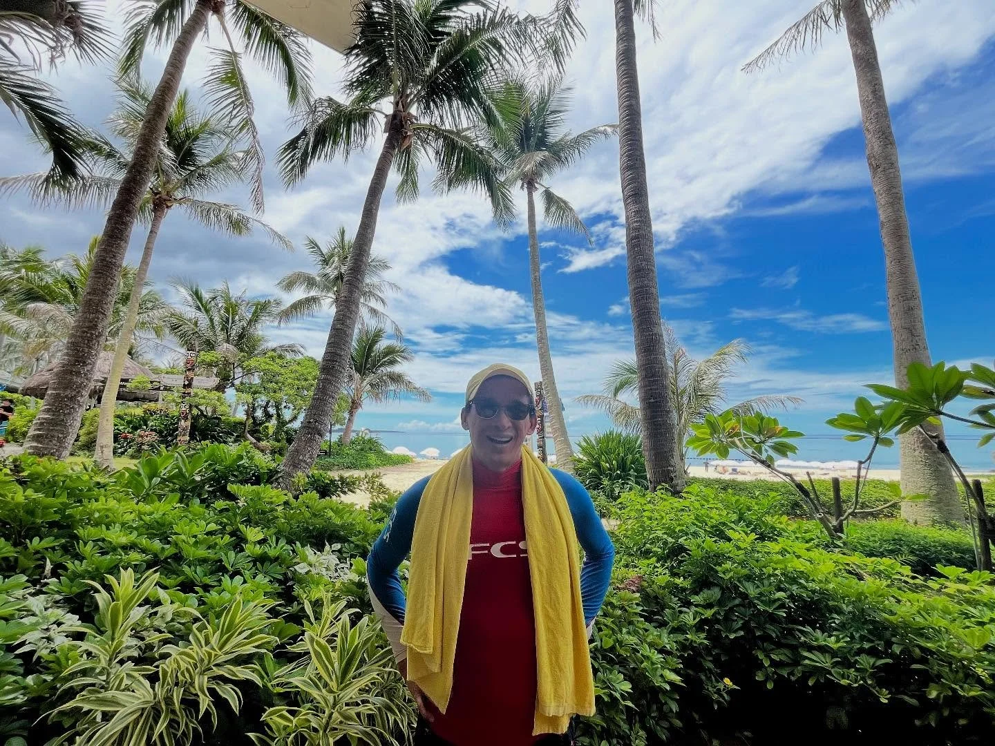 Honoring the great man (with the free hotel towel)