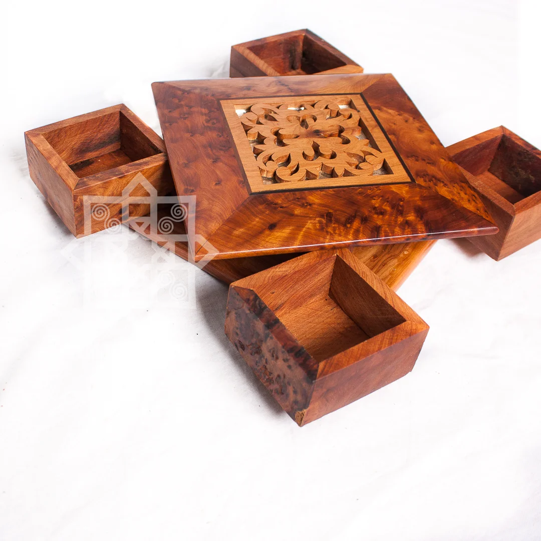 Copy of Elegant Thuya Wood Mystery Box/Secret Puzzle Box Wood Thuya/Moroccan Handmade Thuja Burl Wood Box