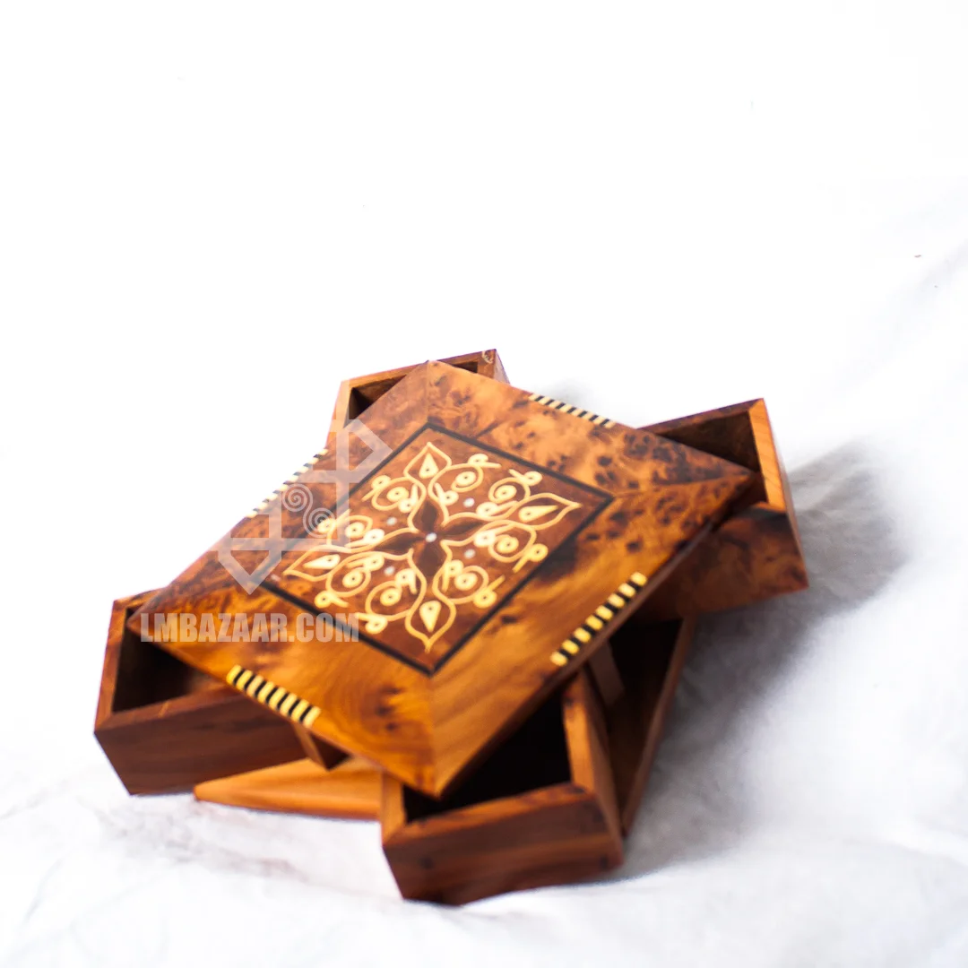 Handmade Moroccan Thuya Wood Puzzle Box " the cool Box" — Little