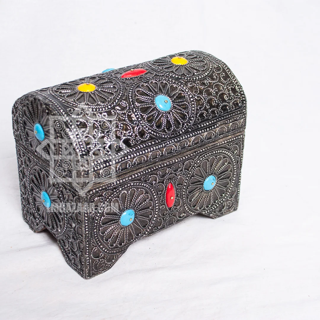 Jewelry Box Ivory Bone Accents/Moroccan jewelry box