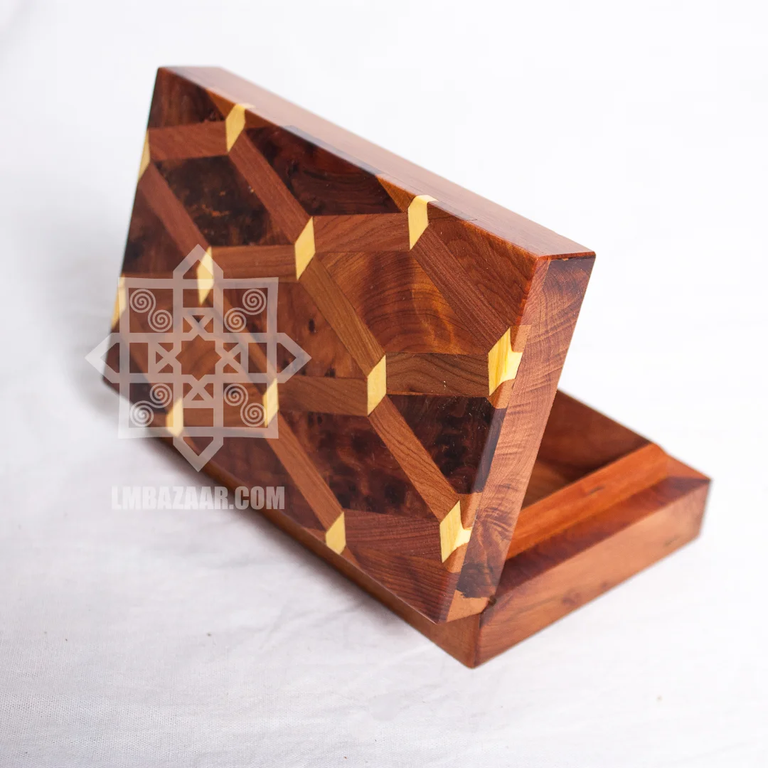 Thuya and Lemon Wood Lattice Trinket Box