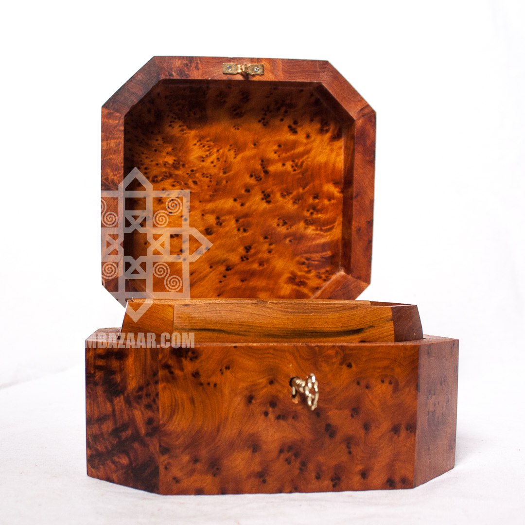 Thuya Wooden Jewelry Box With Velvet Lining – Moroccan Interior