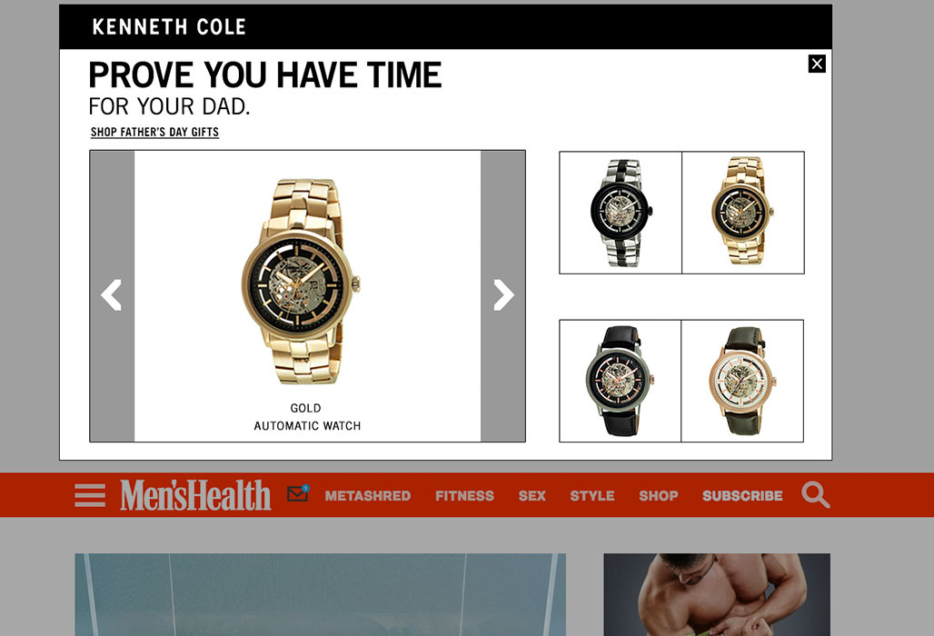 Desktop Ad - with product slider