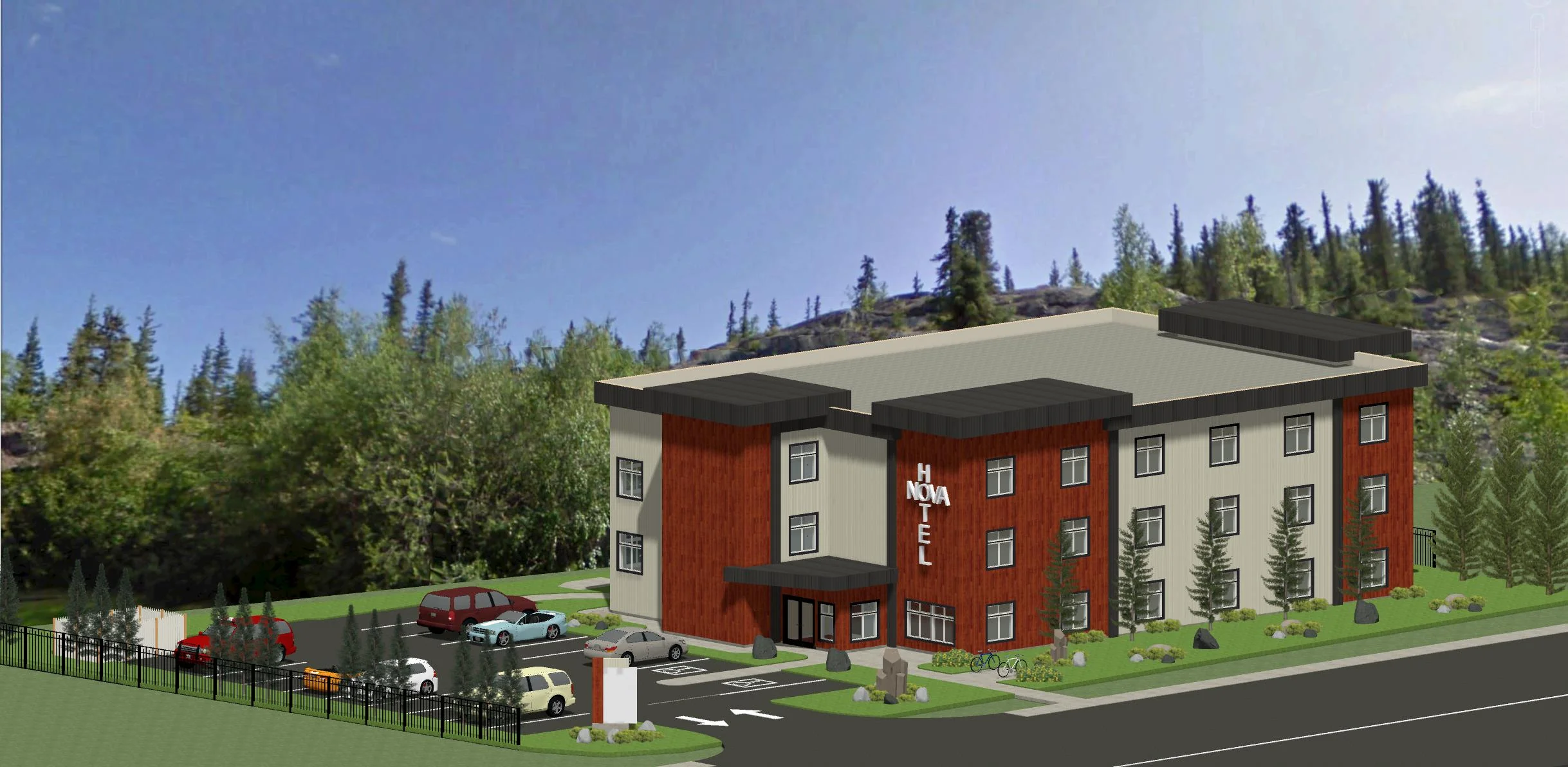 Bartham Motel Located at 4105 Franklin Ave, Yellowknife N.W.T. 3 Storeys, 31 Suites.