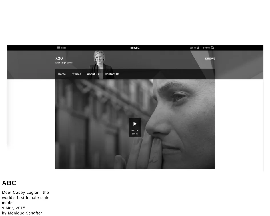 Meet Casey Legler - the world's first female male model