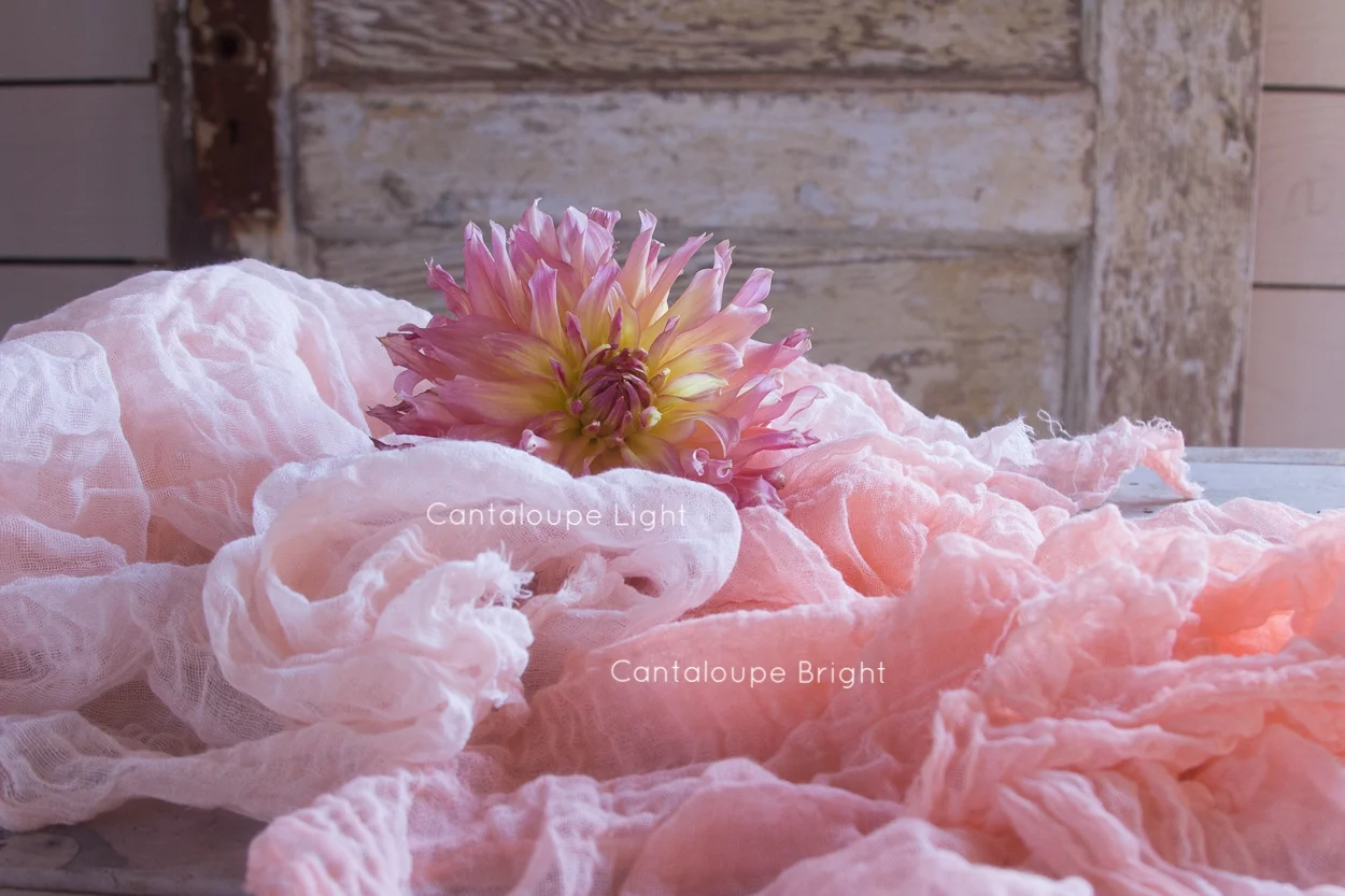 Hand dyed voile, cheesecloth, photography prop, wedding fabric,