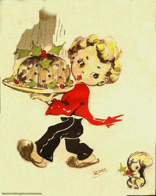 Flaming Fruitcake by Zora