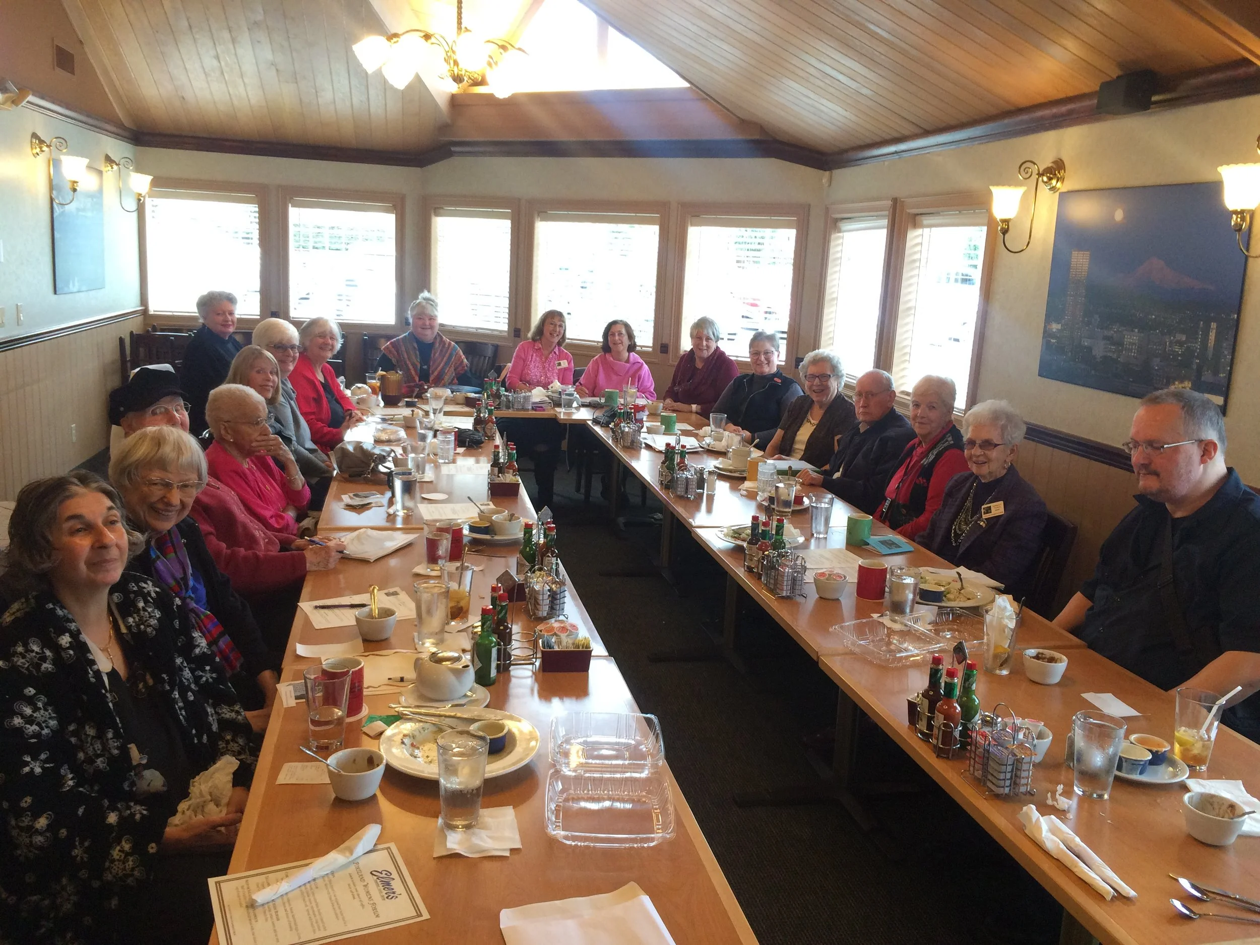  Members of the Portland Women’s Forum at Elmers, Portland, OR. 