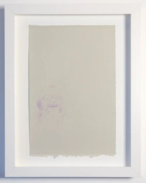  Lauff, colored pencil on paper. Capturing people in the midst of laughter. 