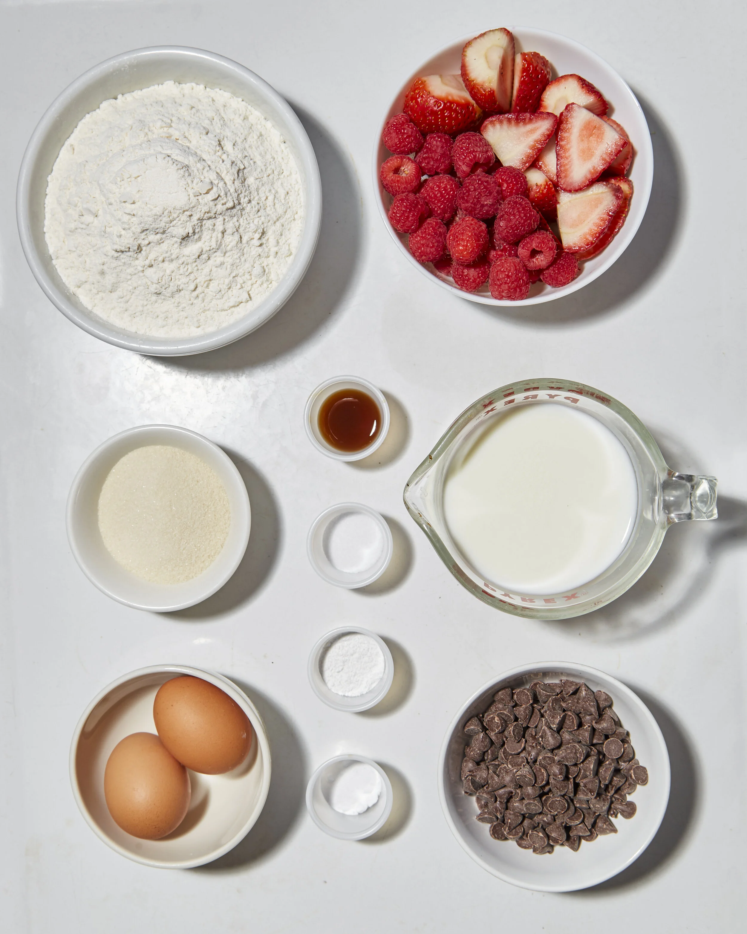 Cake Flour Sheet Pan Fruit Pancakes, Ingredients. 